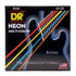 DR Strings HI-DEF NEON NMCB5-45 Multi-Color Colored Bass Guitar Strings: 5-String Medium 45-125